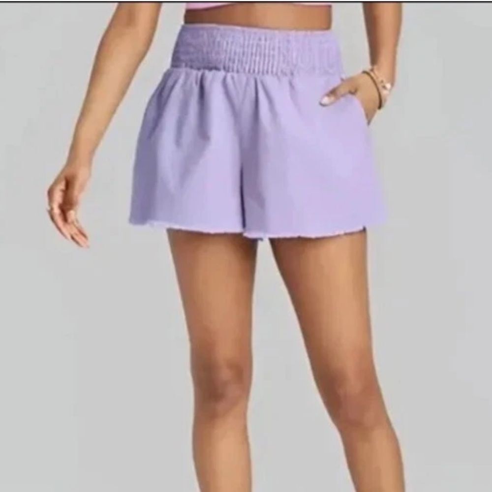 Wild Fable size medium High Waist elastic waist Lavender Shorts